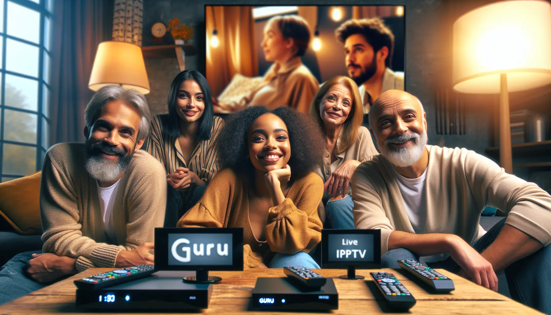 People enjoy live TV on Guru IPTV in a cozy, affordable, and premium streaming setup.