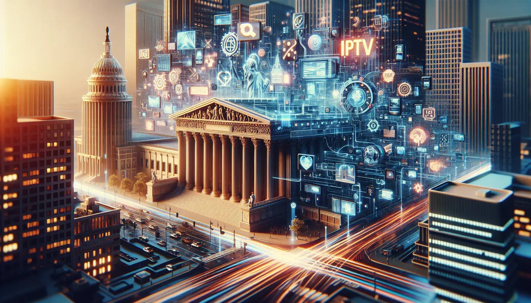 Legal IPTV in the USA? Updated 2025 overview with streaming and legal symbols.