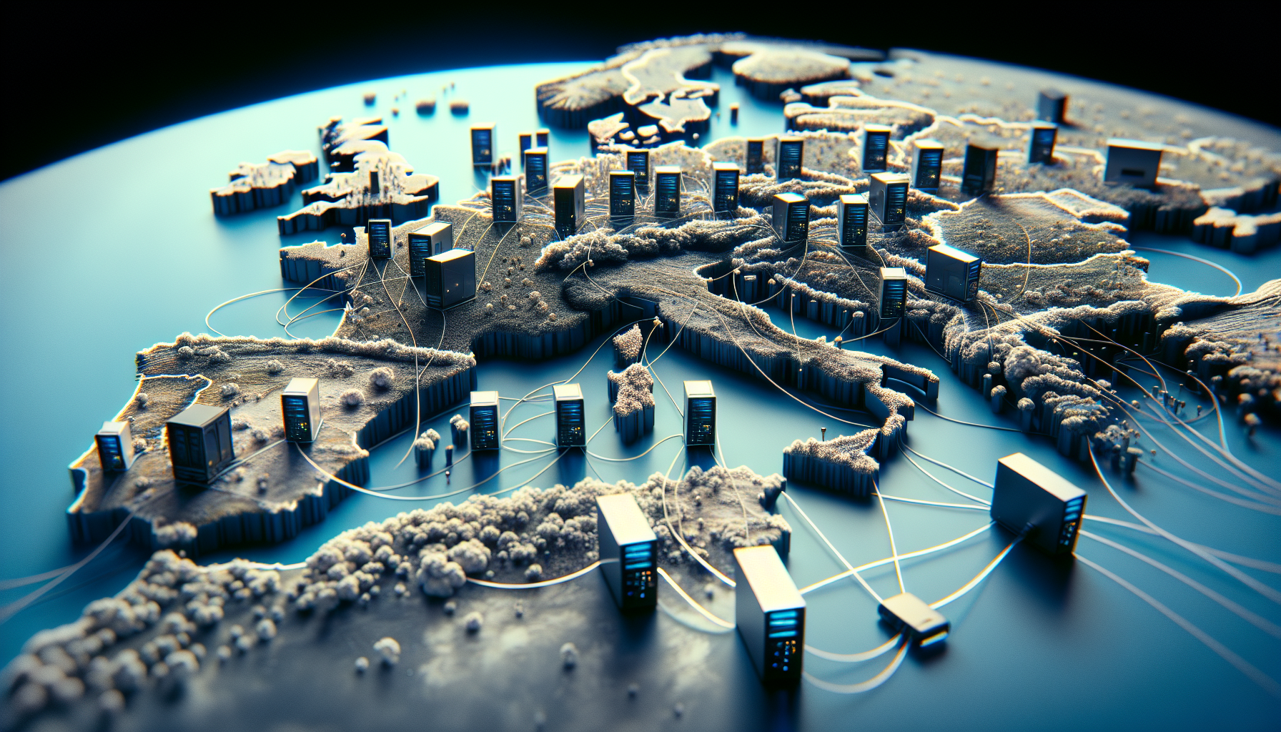 alt_text: Modern magazine cover showing Europe map, streaming device, and connected servers.