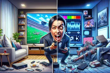 alt_text: A split-screen contrast: a happy viewer with a clear HD stream vs. a frustrated user with a buffering, glitchy screen.